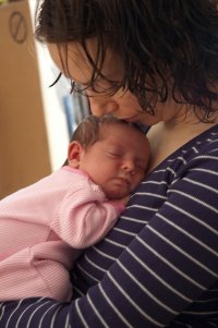Sherri and baby Celeste.